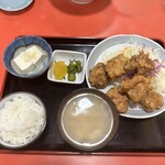 幸香 - 唐揚げ定食(半ライス)