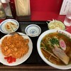 杏花園 - C ラーメン チキンライス(小) サラダ 餃子2個 飯類(小)