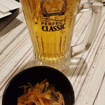 Sumibiyaki To Kaisen Tedukuri Toufu Maido - 生ビールとお通し