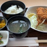 波の華 食事コーナー - アジフライ定食