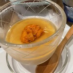 天婦羅割烹 すみ - 冷製ゆり根茶碗蒸しwithビーナスの雫