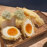 天ぷら 天寅 - 卵が良い塩梅