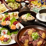 卯乃家 - 卯乃家コース　３Ｈ飲み放ｺﾐ・プレミアム飲み・個室　￥４９８０