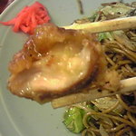 おおむら亭 - とり唐揚げ入りチャンポンの唐揚げアップ  ジューシーよんｗｗ