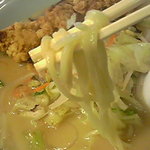 おおむら亭 - ちゃんぽんの麺は中太麺ストレート 自家製です！