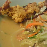 おおむら亭 - 唐揚げ入りだと何だかちょっぴり幸せな気分ｗｗ プチリッチｗｗ