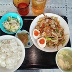 中華料理 薬膳 天天 - 豚肉と五目野菜の炒め＋玉子