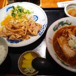 よさこい - 焼肉定食と半ラーメン￥1,100税込み(R5.8.25撮影)