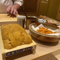 鮨 銀座 おのでら - バフンウニとムラサキウニ