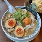 丸源ラーメン - 熟成醤油味玉肉そば（肉ダブル）