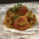 カーサ・デル・チーボ - バフン海胆とプチぶよトマトの冷製タリオリーニ