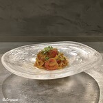 カーサ・デル・チーボ - バフン海胆とプチぶよトマトの冷製タリオリーニ