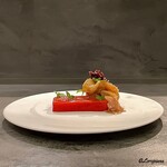 カーサ・デル・チーボ - パプリカのテリーナと天然物の海鞘のマリネ