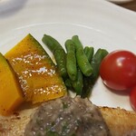 キッチン ブルー グローブ - 備え付け野菜のアップ