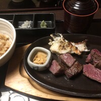 銀熊茶寮 - タラバとお肉。
