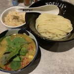 Rament Suke Men Nofuji - グリーンカレーつけ麺1100円　バターライス200円