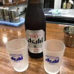 尾道ラーメン たに - 瓶ビールで乾杯！