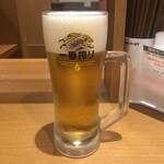 日高屋 - 生ビール 320円（税込）