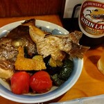 小半 - 鯛カブト煮と夏野菜