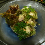 神戸牛炉窯焼ステーキ 雪月風花 北野坂 - せせりと山芋の生春巻き仕立て