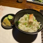 別邸KURO - 金目鯛の炊き込みご飯、香の物