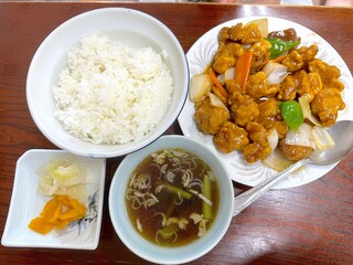 Wakamiya - 酢豚ライス1350円