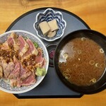 Marusa Suisan - マグロハラミのステーキ丼③