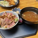 Marusa Suisan - マグロハラミのステーキ丼②