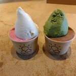 雨ノ日と雪ノ日 - ジェラート1個500円税込ですってぇ〜♪2種類のぉジェラート選べますって〜ぇ♪