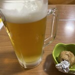 宮崎地鶏 ひなた - 生ビールとお通し
