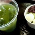 お茶の佐寿き園 - 抹茶白玉あずきとグリーンティー