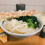 竹清 - 名物のちくわ天を乗せてみますが
            トッピングのわかめは無料にて(コスパすごい)