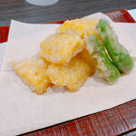 割烹 ほその - とうもろこしの天ぷら