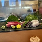 高砂寿司 - 刺身3点盛り