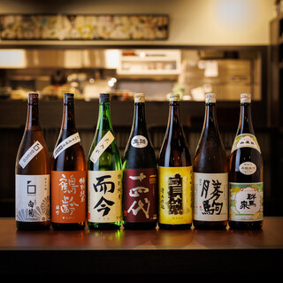 品種齊全自信。常備全國各地的日本酒250種以上