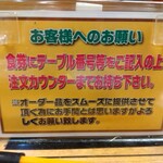 大都会 - お願い事項(2023年8月25日撮影)