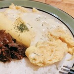 北18条 クロック+G - オムビーカレー　辛口