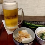 大谷田温泉 明神の湯 - 生ビール＆おつまみ