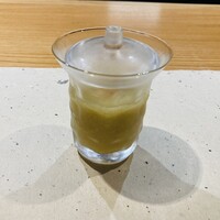 食の家 まつおか - ナスのすり流し　スープからスタート　優しい味で食欲を高めます