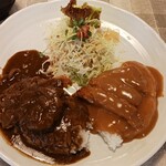 レストラン ナカタ - ハーフ&ハーフ(カツカレーと洋風カツ丼)