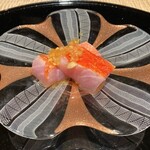 膳処末富 - 金目鯛 桜木の焼霜造り