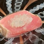 膳処末富 - めじまぐろ 杉焼き