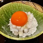 膳処末富 - 筍と大根の薪ご飯 卵黄