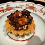 膳処末富 - 蛸柔らか煮と椎茸薪焼きのタルト