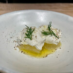 膳処末富 - 口直し リコッタチーズとグレープフルーツ