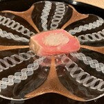 膳処末富 - めじまぐろ 杉焼き