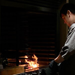 膳処末富 - めじまぐろ 杉焼き