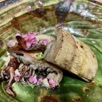 膳処末富 - 筍 北寄貝 蛍烏賊 薪＆筍皮焼き