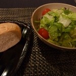 古橋亭 - ランチ：サラダとパン