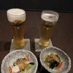 shin-ka511 - 左　生ビール　¥500　　右　シャンディガフ ¥500